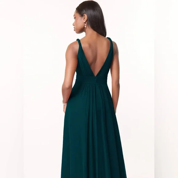 Azazie Women’s Bridemaids Dress, Pine Color, Size 4 Small, Bridesmaid Formal - Picture 14 of 16